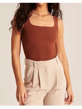 Abercrombie Ottoman Squareneck Ribbed Tank